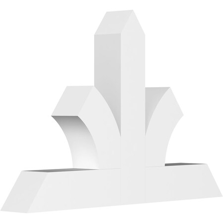 Ekena Millwork Richland Architectural Grade PVC Gable Bracket, 48"W x 32"H x 6"D x 6"F, 16/12 Pitch GBP048X32X0606RIC00